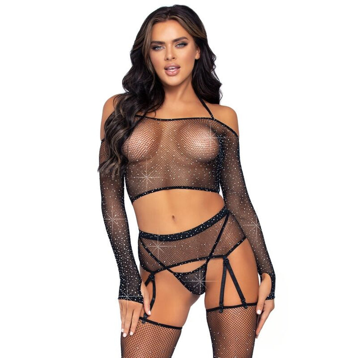 LEG AVENUE - CONJUNTO DE CUATRO PIEZAS TALLA ÚNICA