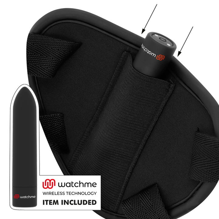 FETISH SUBMISSIVE CYBER STRAP - ARNÉS CON DILDO Y BALA CONTROL REMOTO WATCHME L TECHNOLOGY