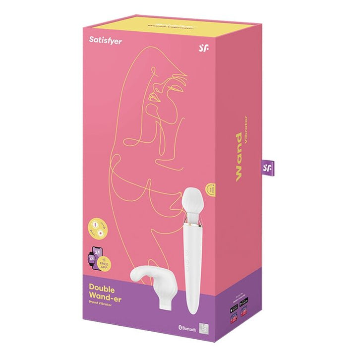 SATISFYER - APLICACIÓN DOBLE WANDER BLANCA