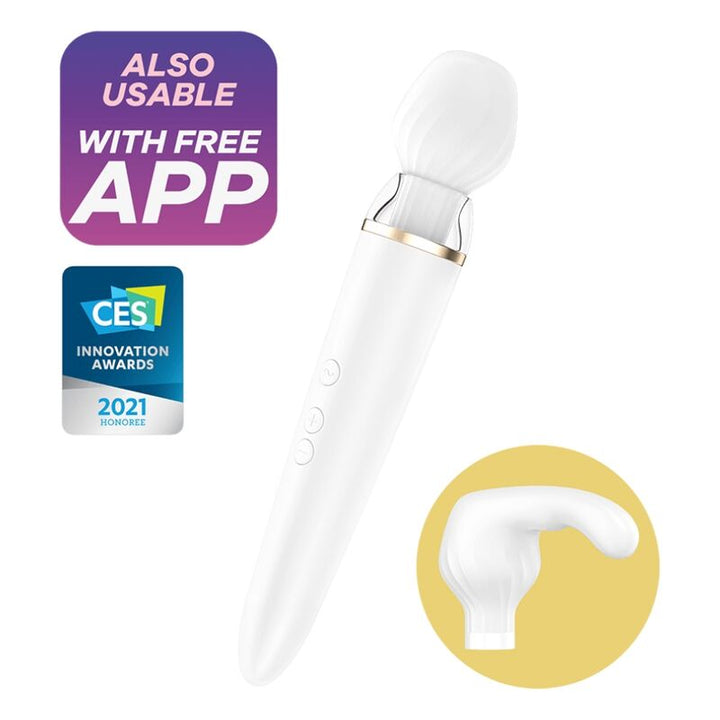 SATISFYER - APLICACIÓN DOBLE WANDER BLANCA