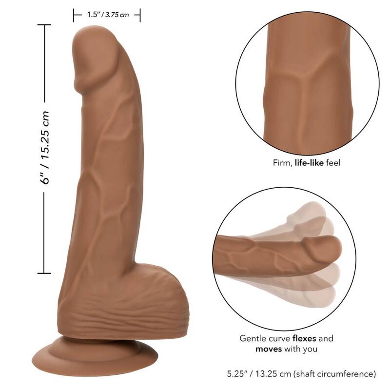 CALEXOTICS - Tachuelas de silicona 15,24 cm marrón