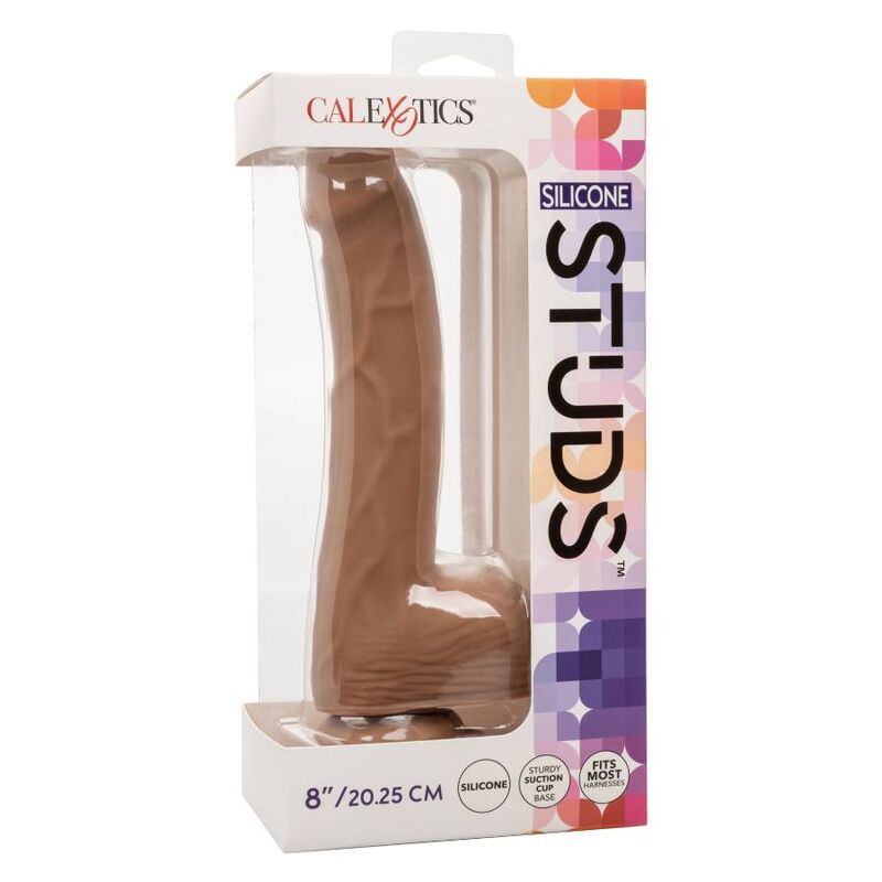 CALEXOTICS - Tachuelas de silicona 20,32 cm marrón
