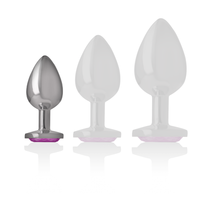 INTENSE - PLUG ANAL DE ALUMINIO METAL CORAZÓN ROSA TALLA S