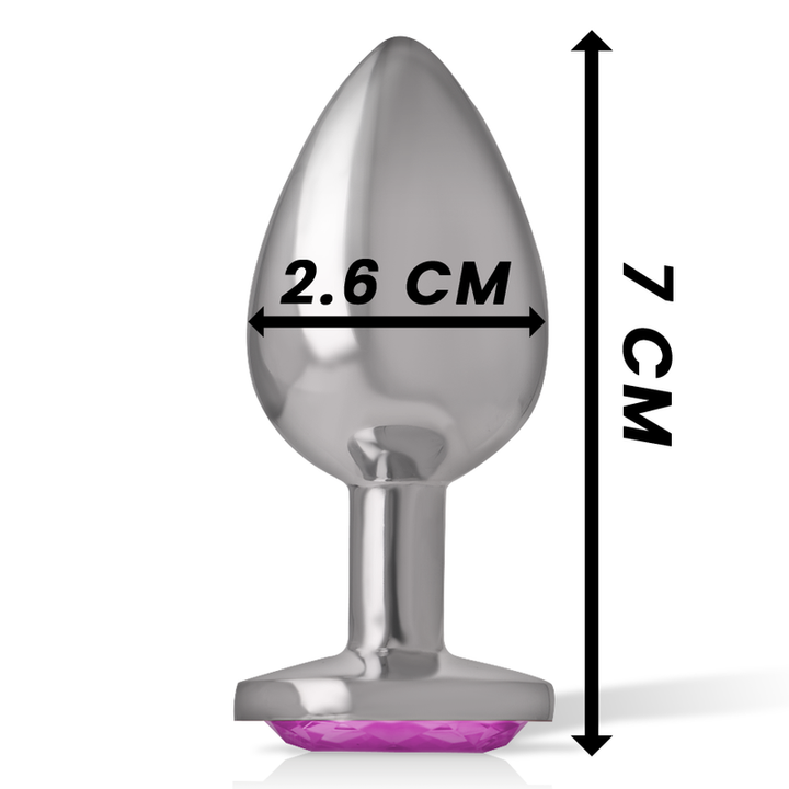 INTENSE - PLUG ANAL DE ALUMINIO METAL CORAZÓN ROSA TALLA S