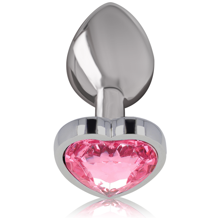 INTENSE - PLUG ANAL DE ALUMINIO METAL CORAZÓN ROSA TALLA S