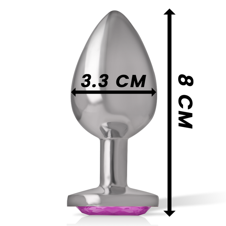INTENSE - PLUG ANAL DE ALUMINIO METAL CORAZÓN ROSA TALLA M