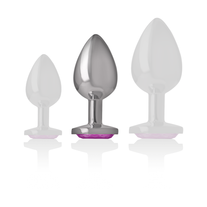 INTENSE - PLUG ANAL DE ALUMINIO METAL CORAZÓN ROSA TALLA M