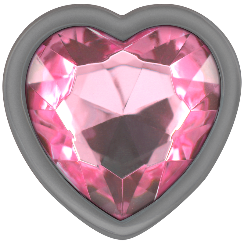 INTENSE - PLUG ANAL DE ALUMINIO METAL CORAZÓN ROSA TALLA M