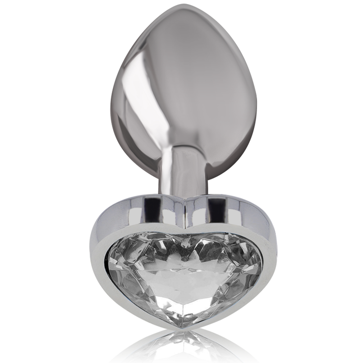 INTENSO - PLUG ANAL DE METAL DE ALUMINIO CORAZÓN BLANCO TAMAÑO S