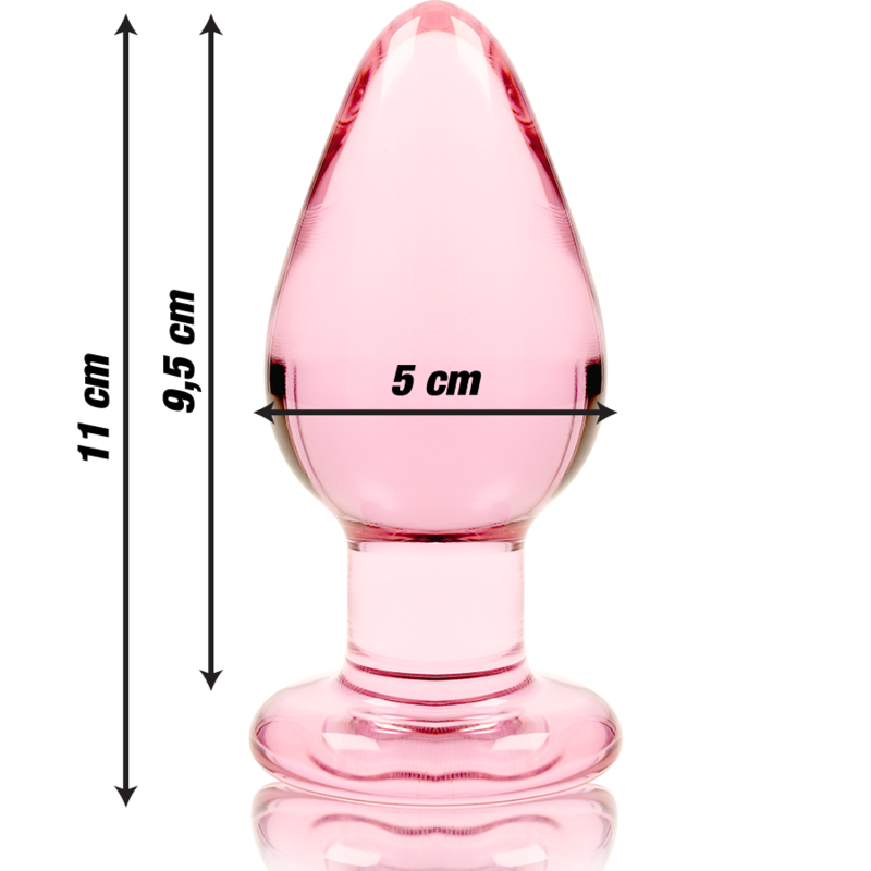 SERIE NEBULA DE IBIZA - MODELO 3 PLUG ANAL VIDRIO BOROSILICATO TRANSPARENTE 11 CM -O- 5 CM