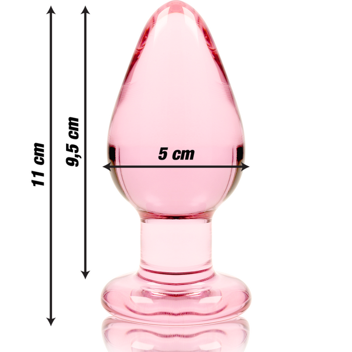 SERIE NEBULA DE IBIZA - MODELO 3 PLUG ANAL VIDRIO BOROSILICATO TRANSPARENTE 11 CM -O- 5 CM