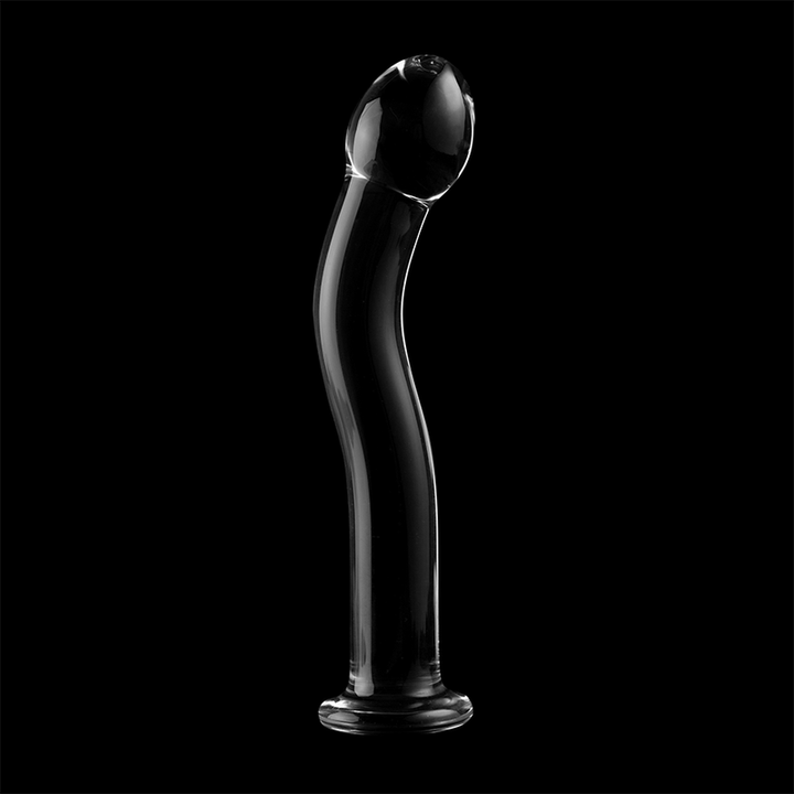 SERIE NEBULA DE IBIZA - MODELO 18 DILDO VIDRIO BOROSILICATO TRANSPARENTE 18,5 CM -O- 3,5 CM
