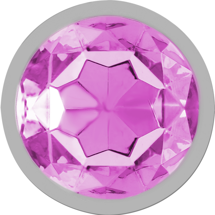 INTENSE - PLUG ANAL DE ALUMINIO CON CRISTAL ROSA TALLA L