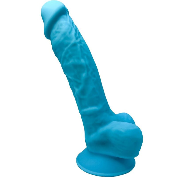 SILEXD - MODELO 1 PENE REALISTA PREMIUM SILEXPAN SILICONA AZUL 17.5 CM