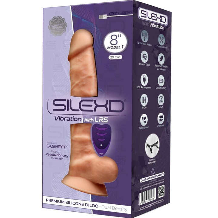 SILEXD - MODELO 1 VIBRADOR DE PENE REALISTA SILICONA PREMIUM SILEXPAN CONTROL REMOTO 20 CM