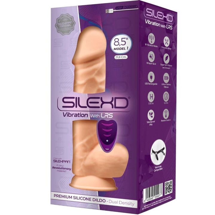 SILEXD - MODELO 1 VIBRADOR DE PENE REALISTA SILICONA PREMIUM SILEXPAN CONTROL REMOTO 21.8 CM