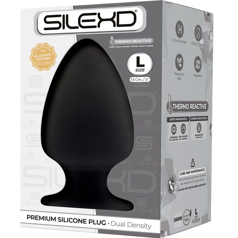 SILEXD - MODELO 1 PLUG ANAL PREMIUM SILEXPAN SILICONA PREMIUM TERMOREACTIVO TALLA L