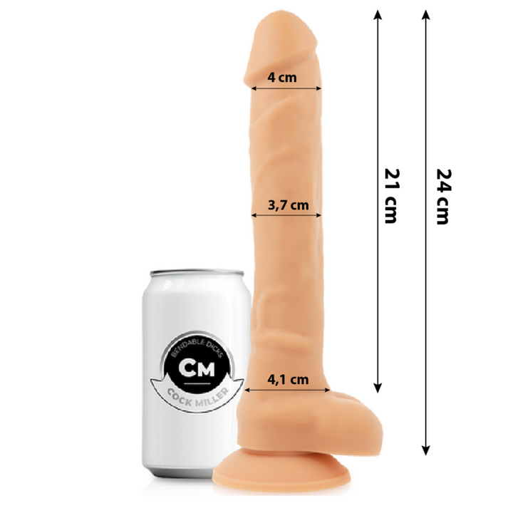 MOLINO DE POLLO - PENE ARTICULABLE DE SILICONA DE 24 CM