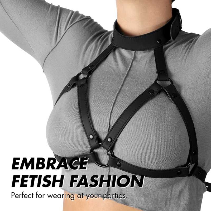 BONDAGE SUMISO FETICHE - ARNÉS DE PECHO AJUSTABLE