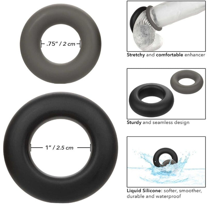 CALEXOTICS - ALPHA PROLONG SET DE 2 ANILLOS GRISES