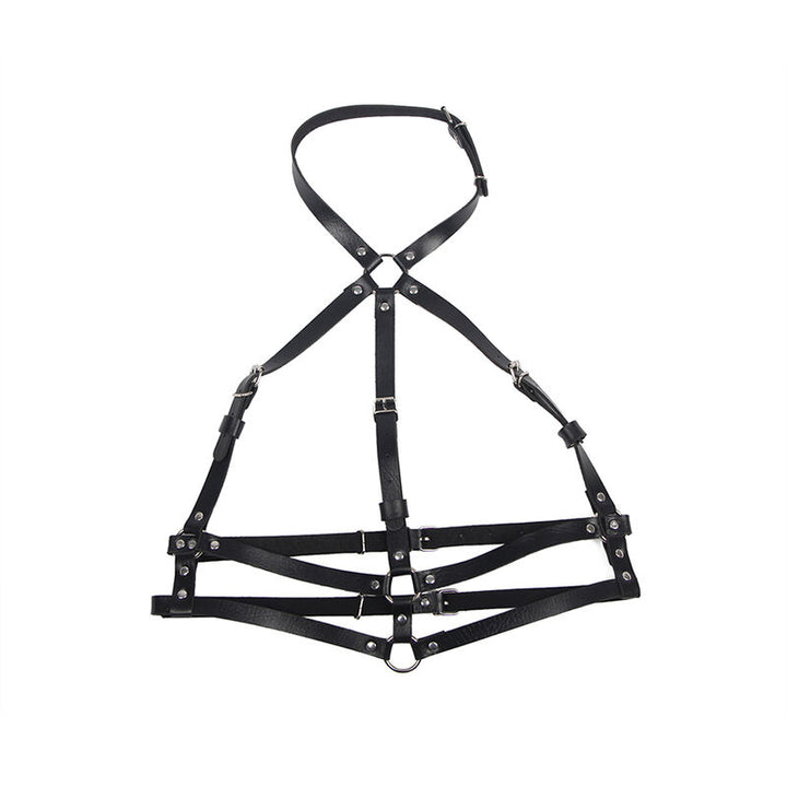 SUBBLIME - ARNÉS DE PECHO CON ANILLA DE CUERO NEGRO TALLA ÚNICA
