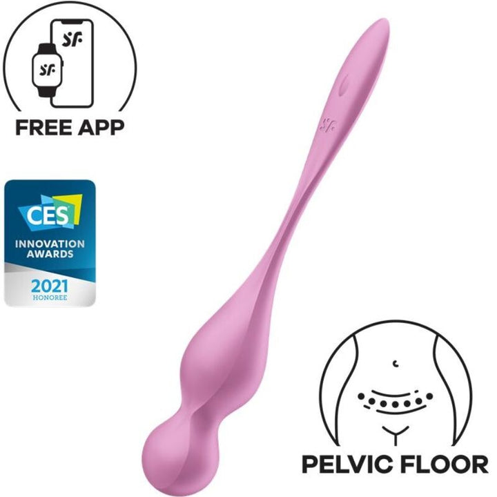 SATISFYER - LOVE BIRDS BOLAS VIBRATORIAS KEGEL ROSAS