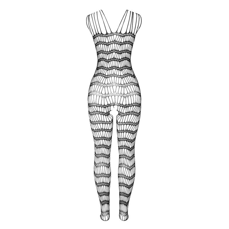 SUBBLIME - 951696 BODYSTOCKING DE RED SIN ENTREPIERNA CON TIRANTES EN LOS HOMBROS NEGRO TALLA ÚNICA
