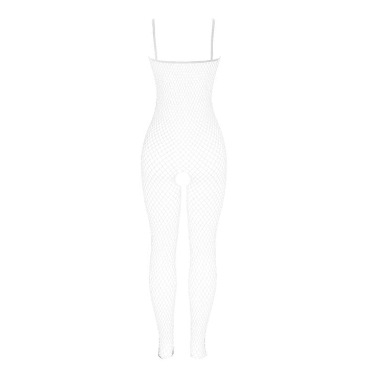 SUBBLIME - 951740 BODYSTOCKING DE RED BLANCA SIN ENTREPIERNA CON LAZOS TALLA ÚNICA