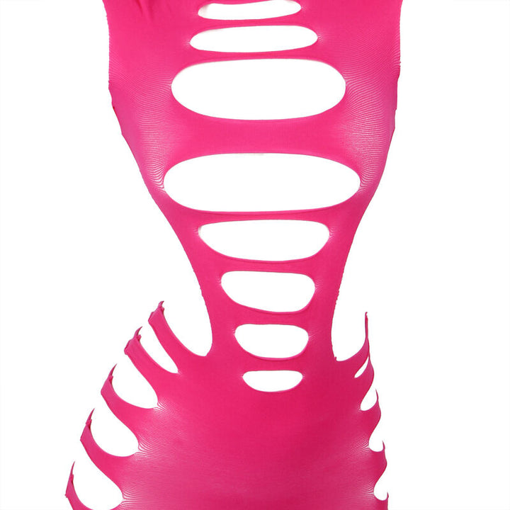 SUBBLIME - 952273 VESTIDO DE RED ELÁSTICA DE MANGA LARGA ROSA TALLA ÚNICA
