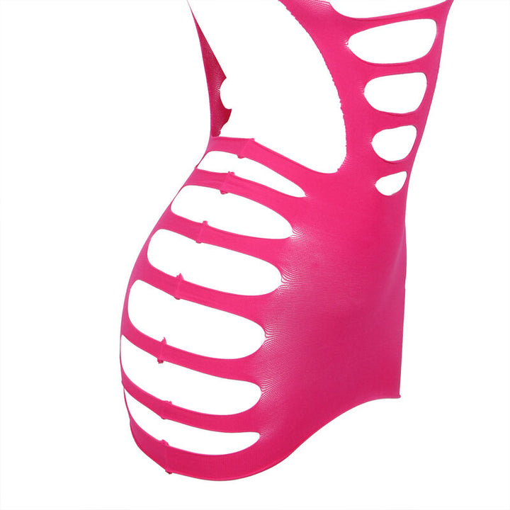 SUBBLIME - 952273 VESTIDO DE RED ELÁSTICA DE MANGA LARGA ROSA TALLA ÚNICA