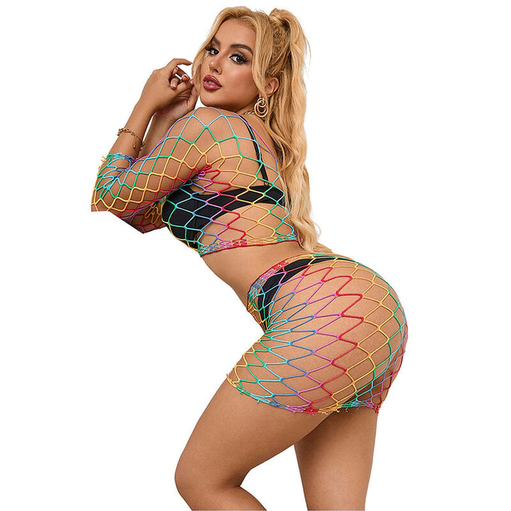 SUBBLIME - 952440 CONJUNTO DE 2 PIEZAS DE RED DE MANGA LARGA ARCOÍRIS TALLA ÚNICA