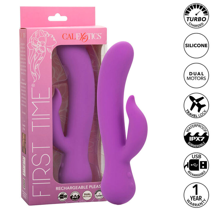 CALEXOTICS - VIBRADOR DE PLACERES RECARGABLE MORADO PARA PRIMERA VEZ