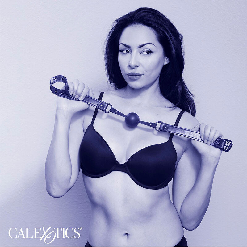 CALEXOTICS - MORDAZA DE BOLA NOCTURNA DE SILICONA NEGRA