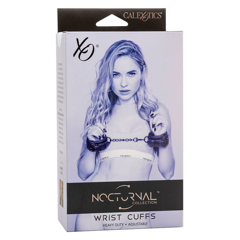 CALEXOTICS - PUÑOS NOCTURNOS DE CUERO AJUSTABLES NEGROS