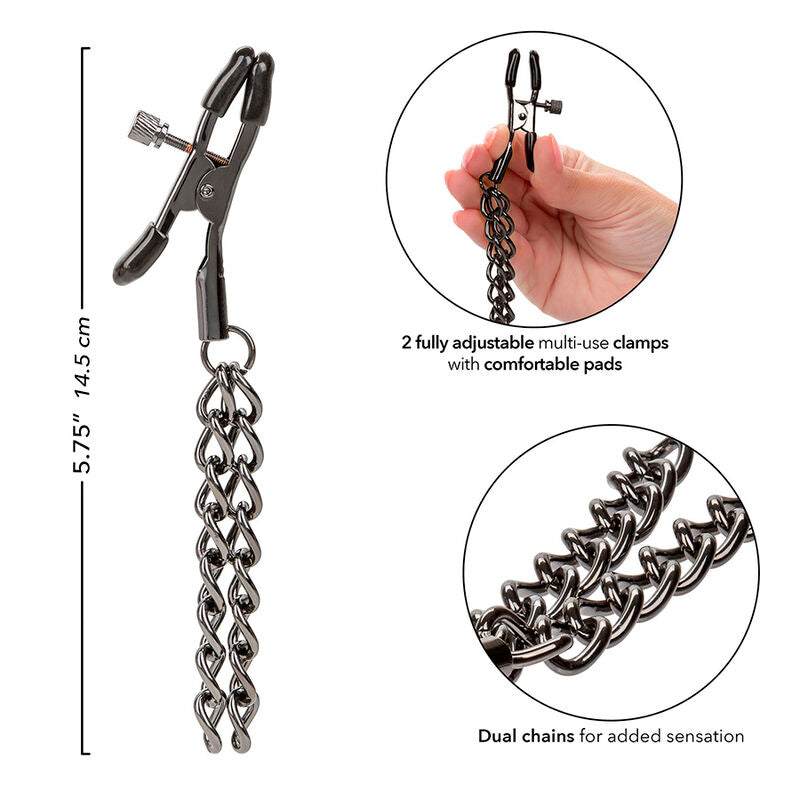 CALEXOTICS - PINZAS PARA PEZONES EUPHORIA CHAIN ​​14,5 CM