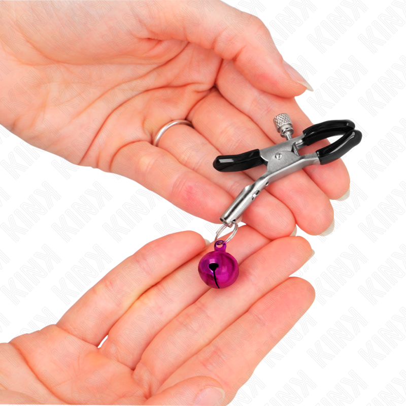 KINK - PINZA PARA PEZONES DE CAMPANA SIMPLE MORADA DE 6 CM