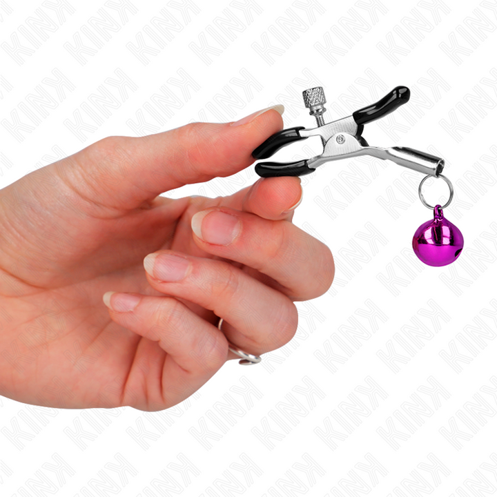 KINK - PINZA PARA PEZONES DE CAMPANA SIMPLE MORADA DE 6 CM