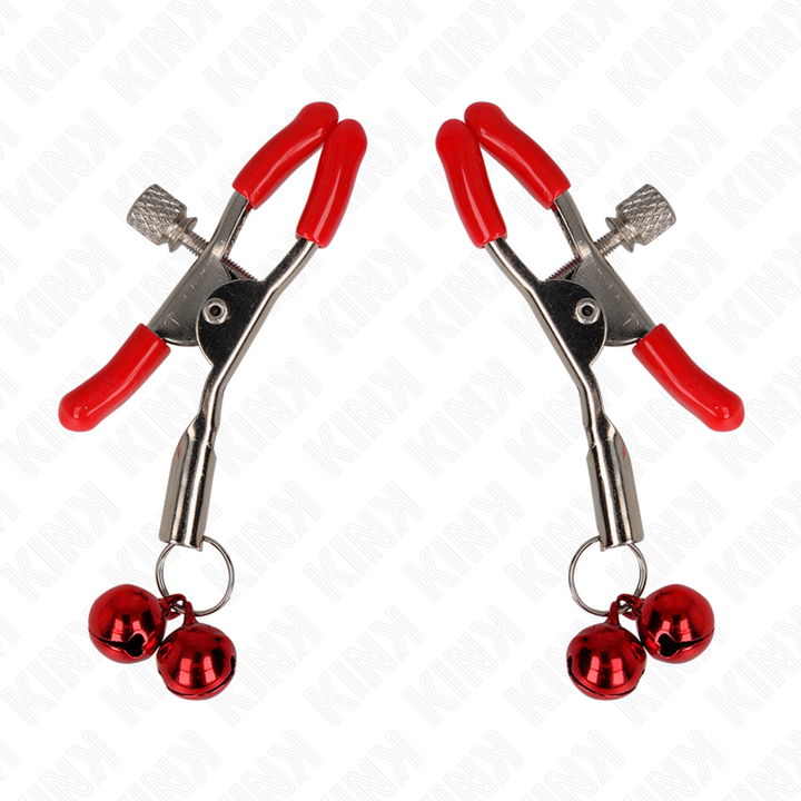 KINK - PINZA PARA PEZONES DOBLE CAMPANA ROJA 6 CM