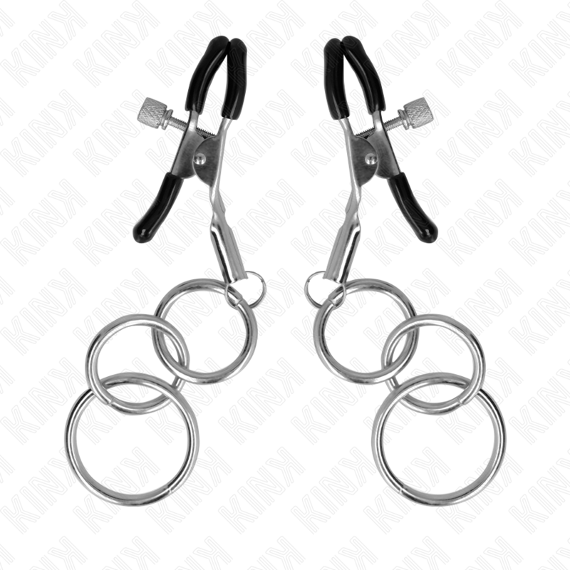 KINK - ABRAZADERA DE PEZONES CON 3 JUNTAS TÓRICAS DE 6 CM