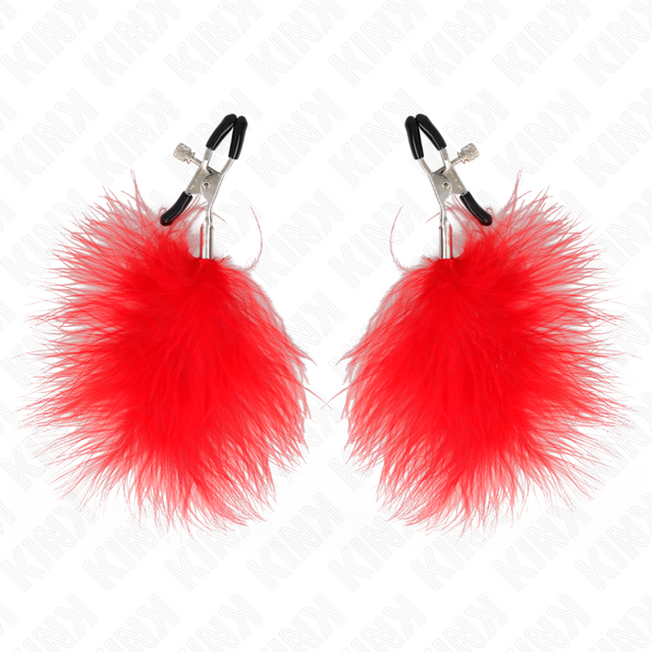 KINK - PINZA PARA PEZONES DE PLUMA ROJA 7 CM
