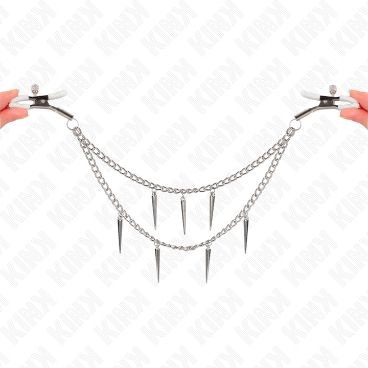 KINK - PINZAS PARA PEZONES CON CADENAS DE PINCHOS 30 CM