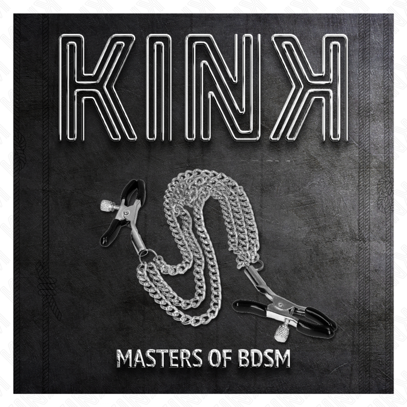 KINK - PINZAS PARA PEZONES CON 3 CADENAS PLATEADAS 20/23/28 CM