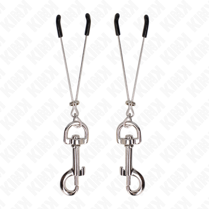 KINK - PINZA PARA PEZONES CON GANCHO FINO PLATEADO 7 CM