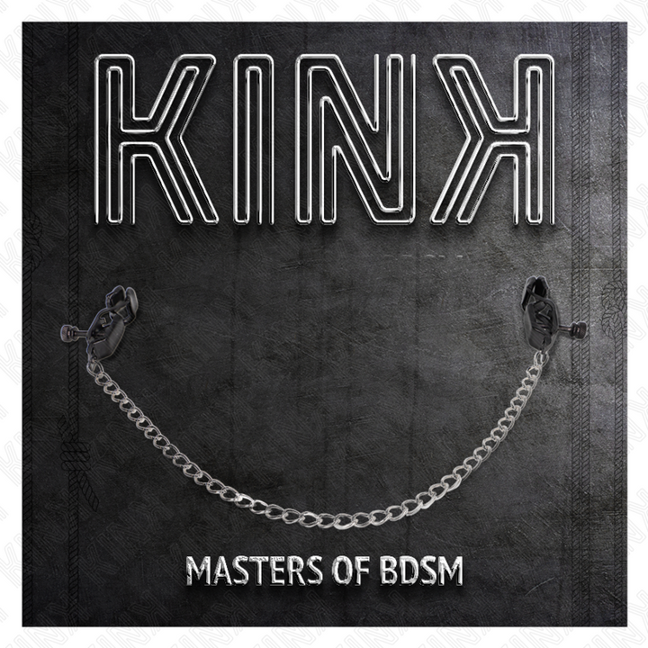 KINK - PINZAS PARA PEZONES DE CADENA PLANA PLATEADAS 30 CM