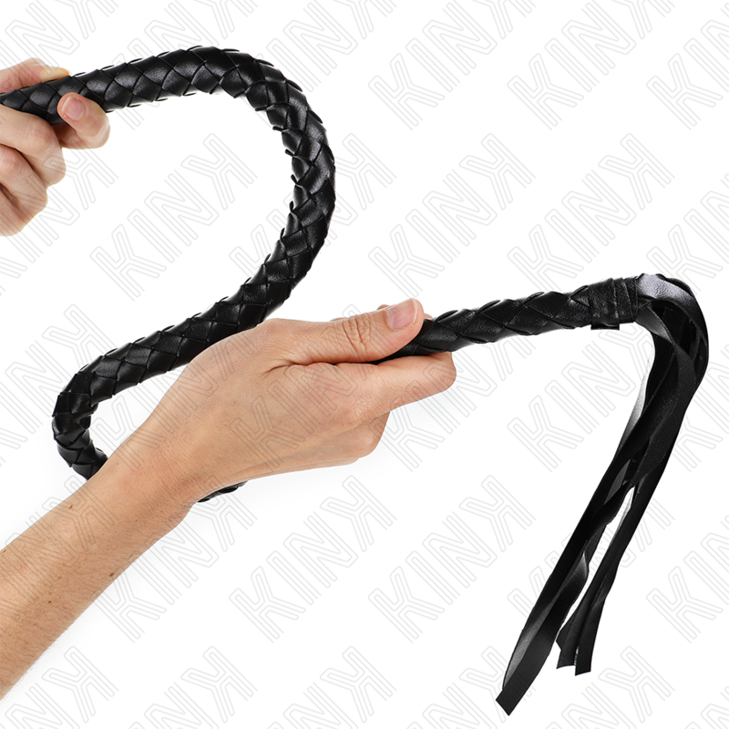 KINK - LÁTIGO DE SERPIENTE CON ANILLA DE MANO NEGRA 65 CM