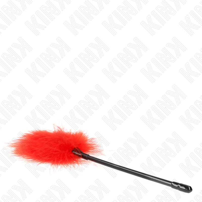 KINK - PLUMAS DE COSQUILLEO ROJAS UTILIZADAS PARA EL KIT DE BONDAGE 27 CM