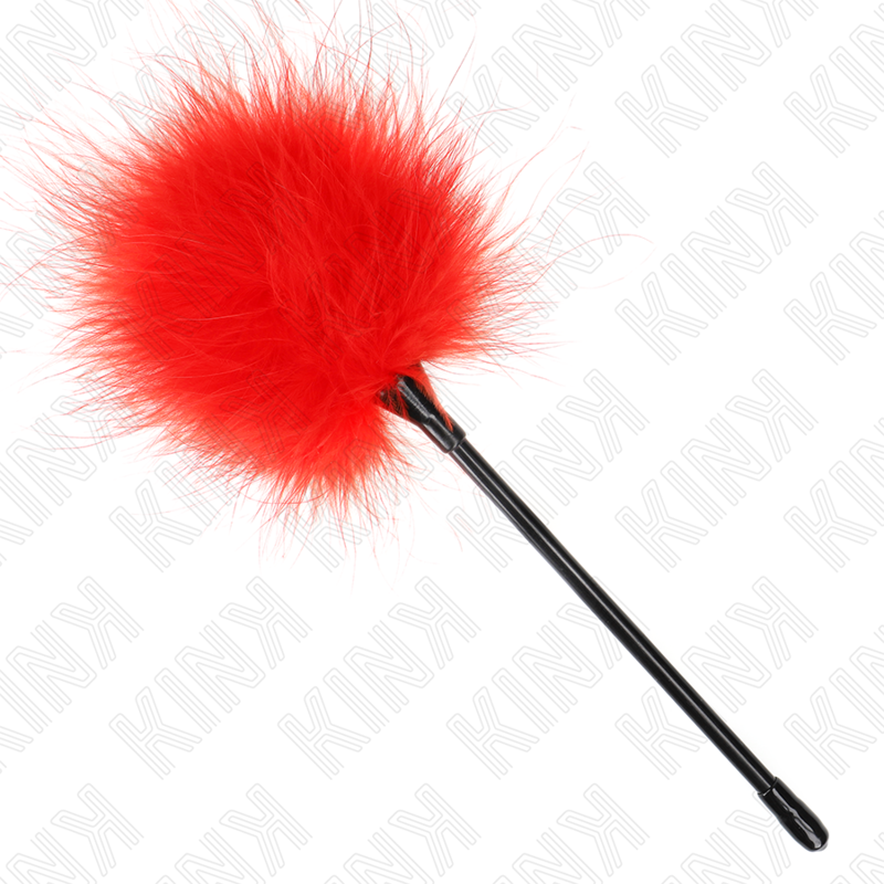 KINK - PLUMAS DE COSQUILLEO ROJAS UTILIZADAS PARA EL KIT DE BONDAGE 27 CM
