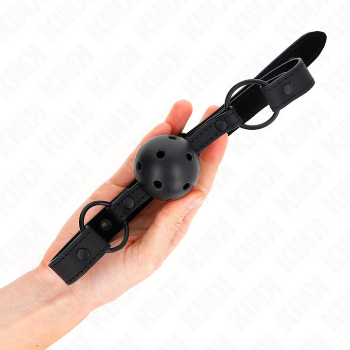 KINK - MORDAZA DE NEOPRENO DE 4,5 CM CON BOLA 63,5 X 2 CM AJUSTABLE 41 X 59 CM