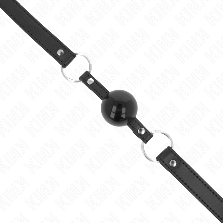 KINK - MORDAZA DE TPE CON BOLA DE 4 CM Y CIERRE NEGRO 60 x 2 CM