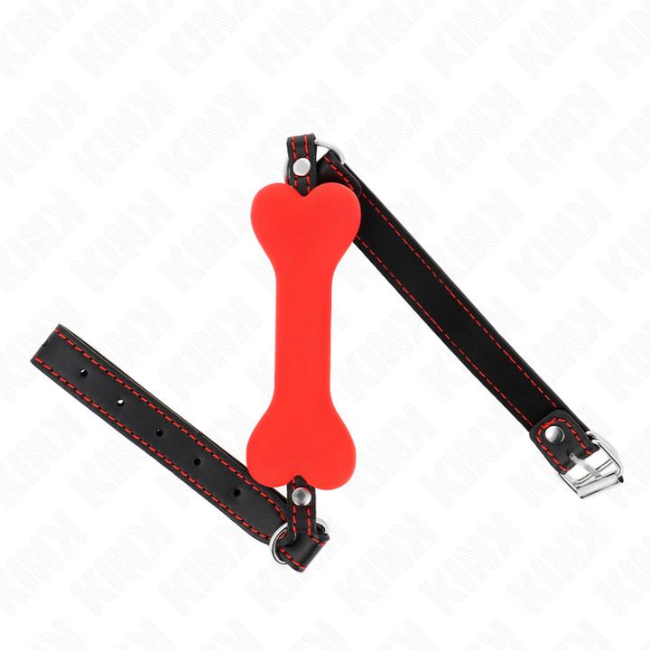 KINK - MORDAZA DE HUESO ROJO DE 12 CM 63 x 2 CM